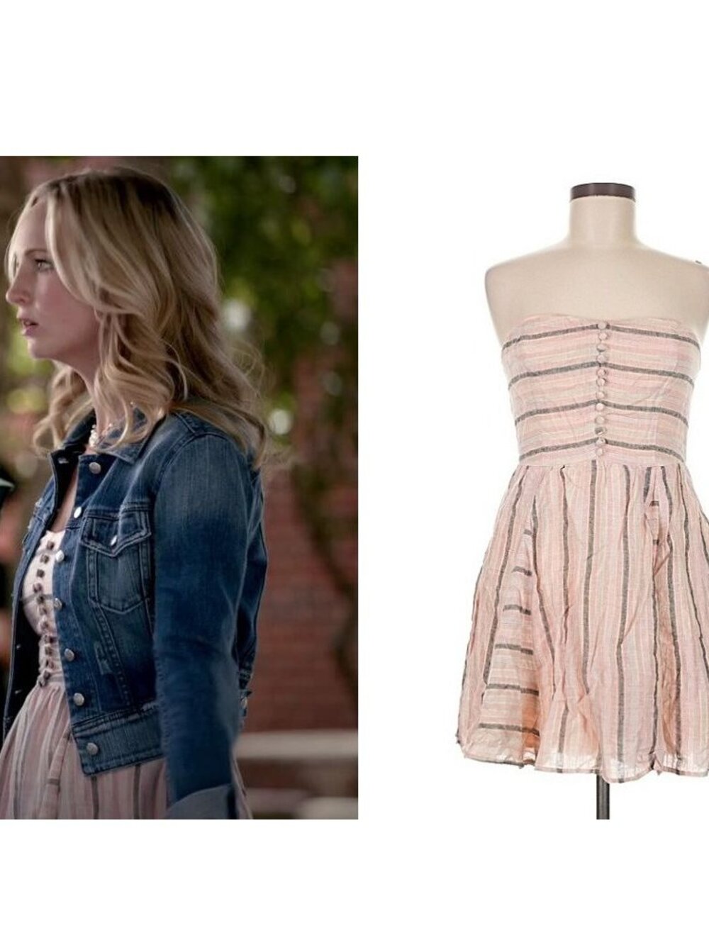 ASO CAROLINE FORBES THE VAMPIRE DIARIES TVD Dress RARE EUC